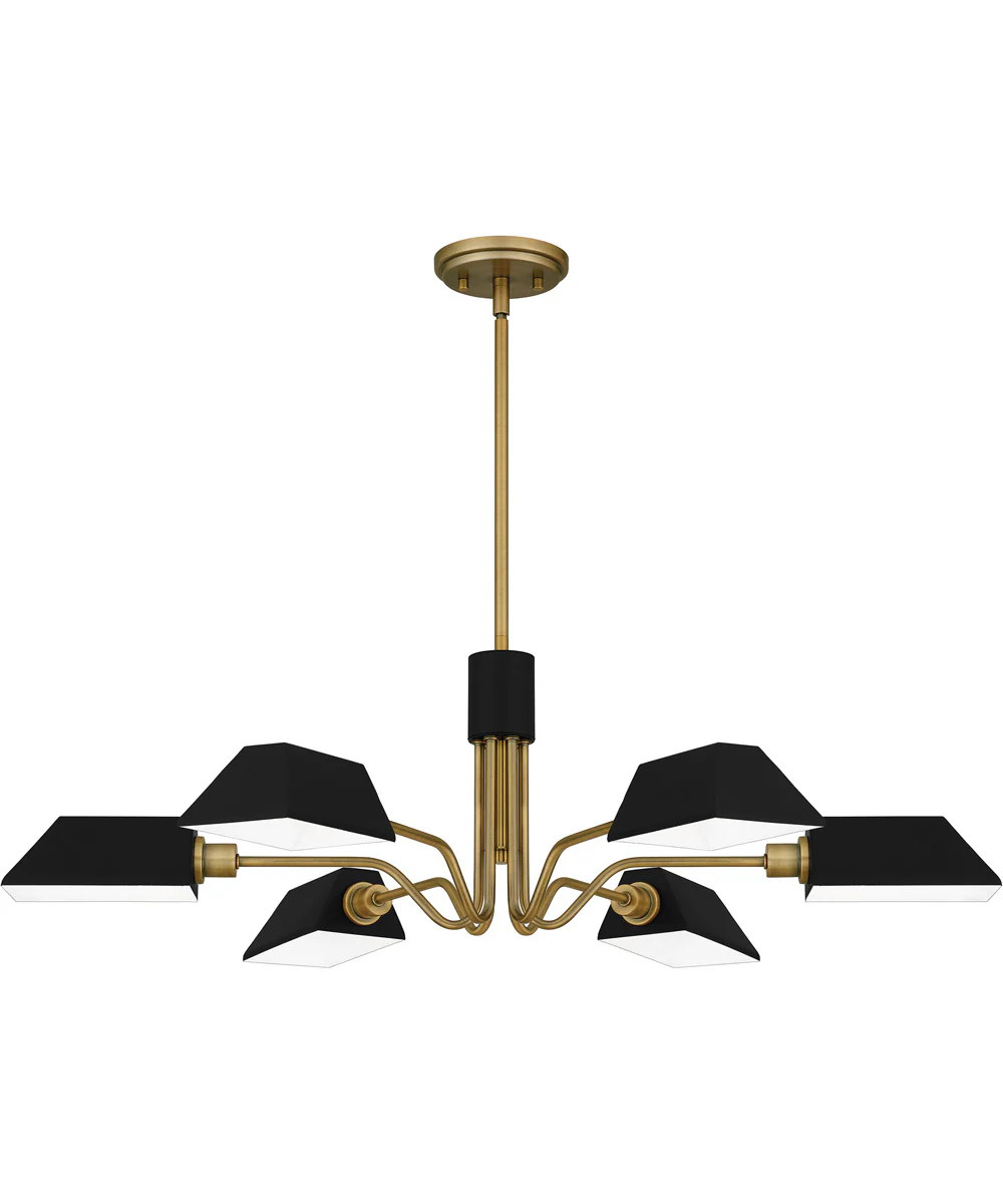 Sienna 6-light Chandelier Aged Brass - Image 2