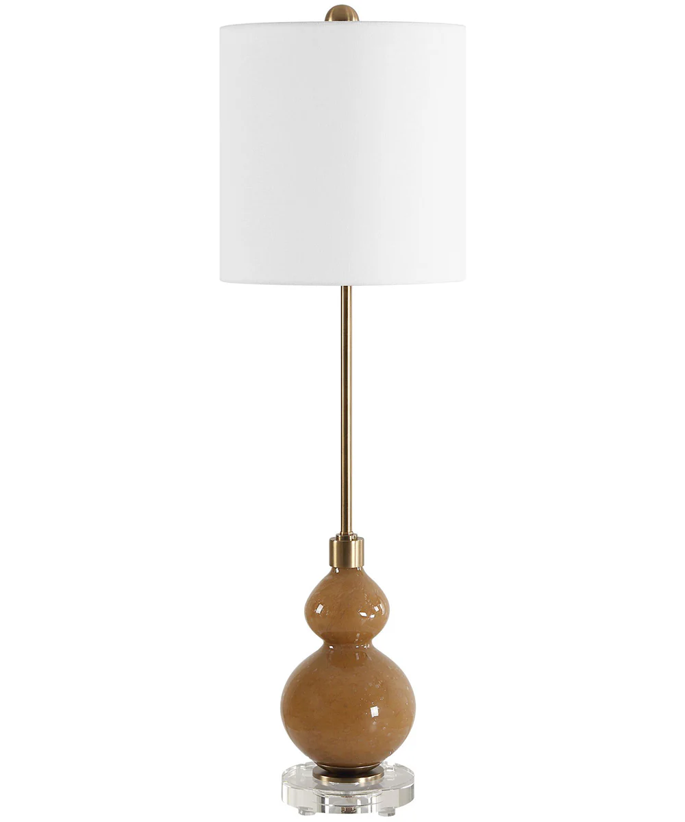 Sienna Caramel Glass Buffet Lamp - Image 4