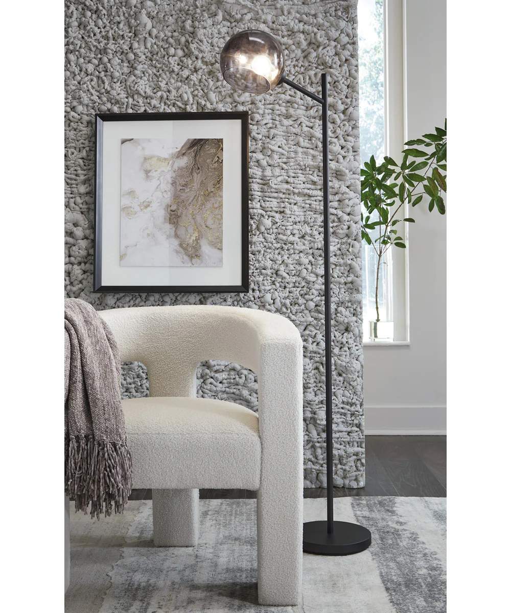 Abanson Metal Floor Lamp Black - Image 2