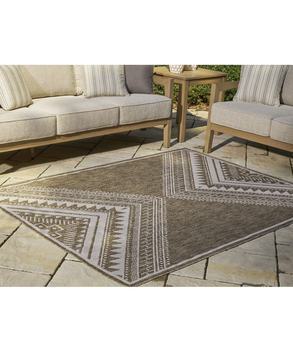 Dunsler Medium Rug Brown/Cream - Image 2