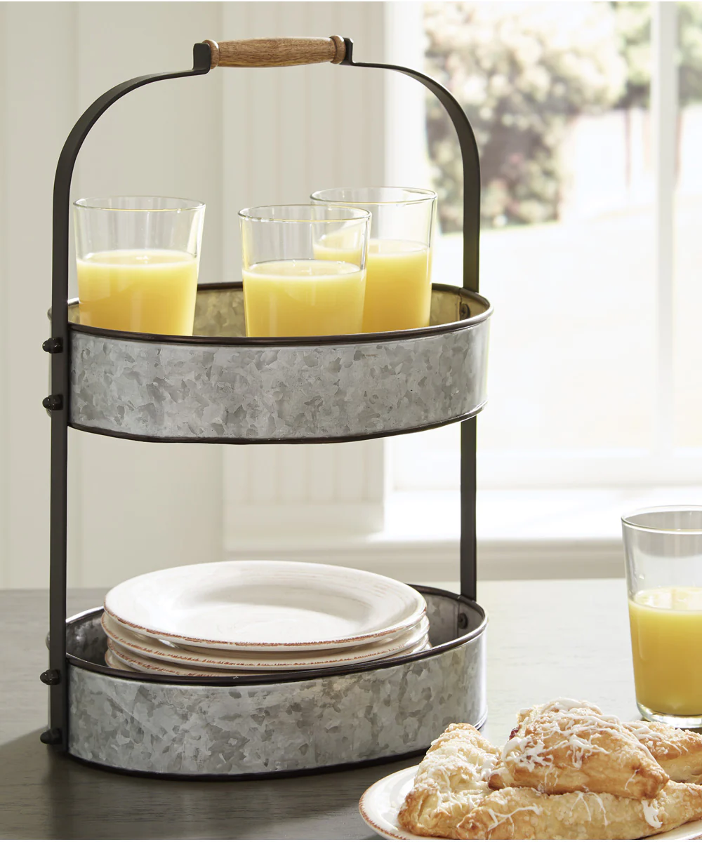Estela Tray Gray/Black