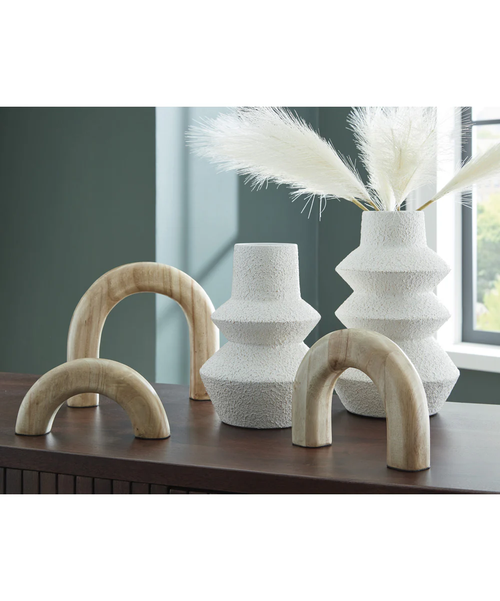 Maddwarth Accessory Set Set of 5 White/Natural Brown - Image 2