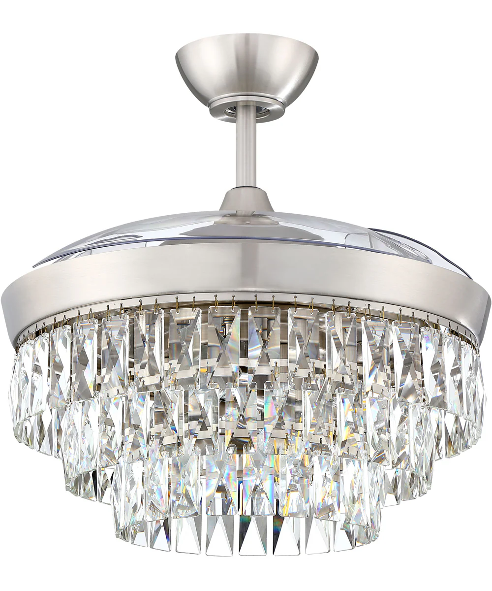 Sofia 42 Hidden Blades 6-Light Fan Brushed Polished Nickel - Image 4