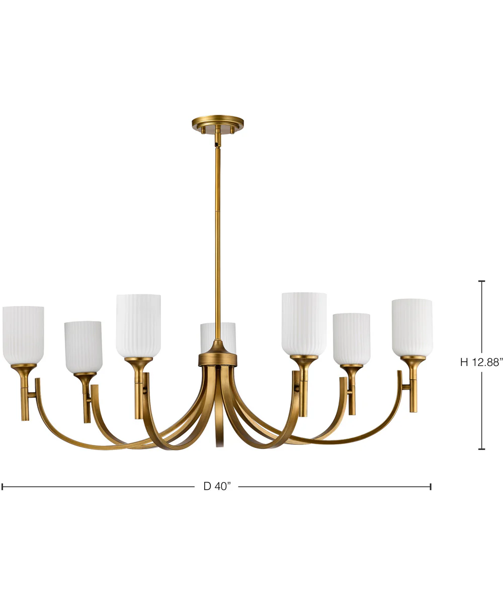 Solara 7-Light Chandelier Natural Brass - Image 12
