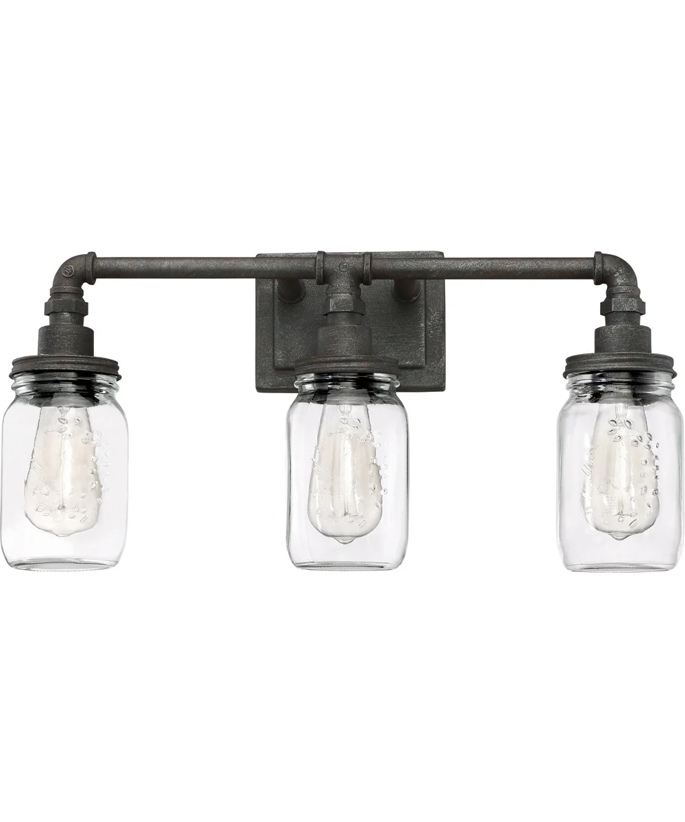 Squire Large 3-light Bath Light Rustic Black - Image 3