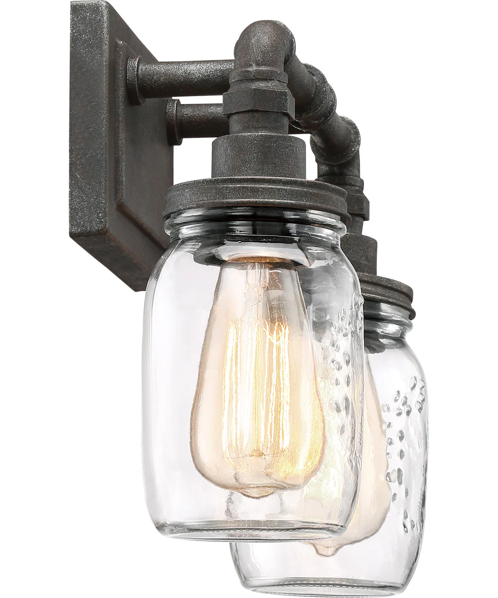 Squire Medium 2-light Bath Light Rustic Black - Image 4
