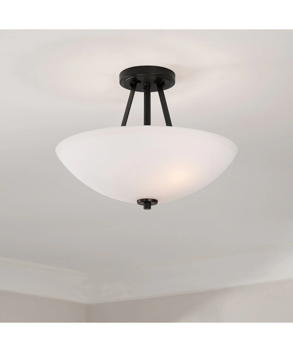 Stewart 2-Light Semi-Flush Matte Black - Image 2