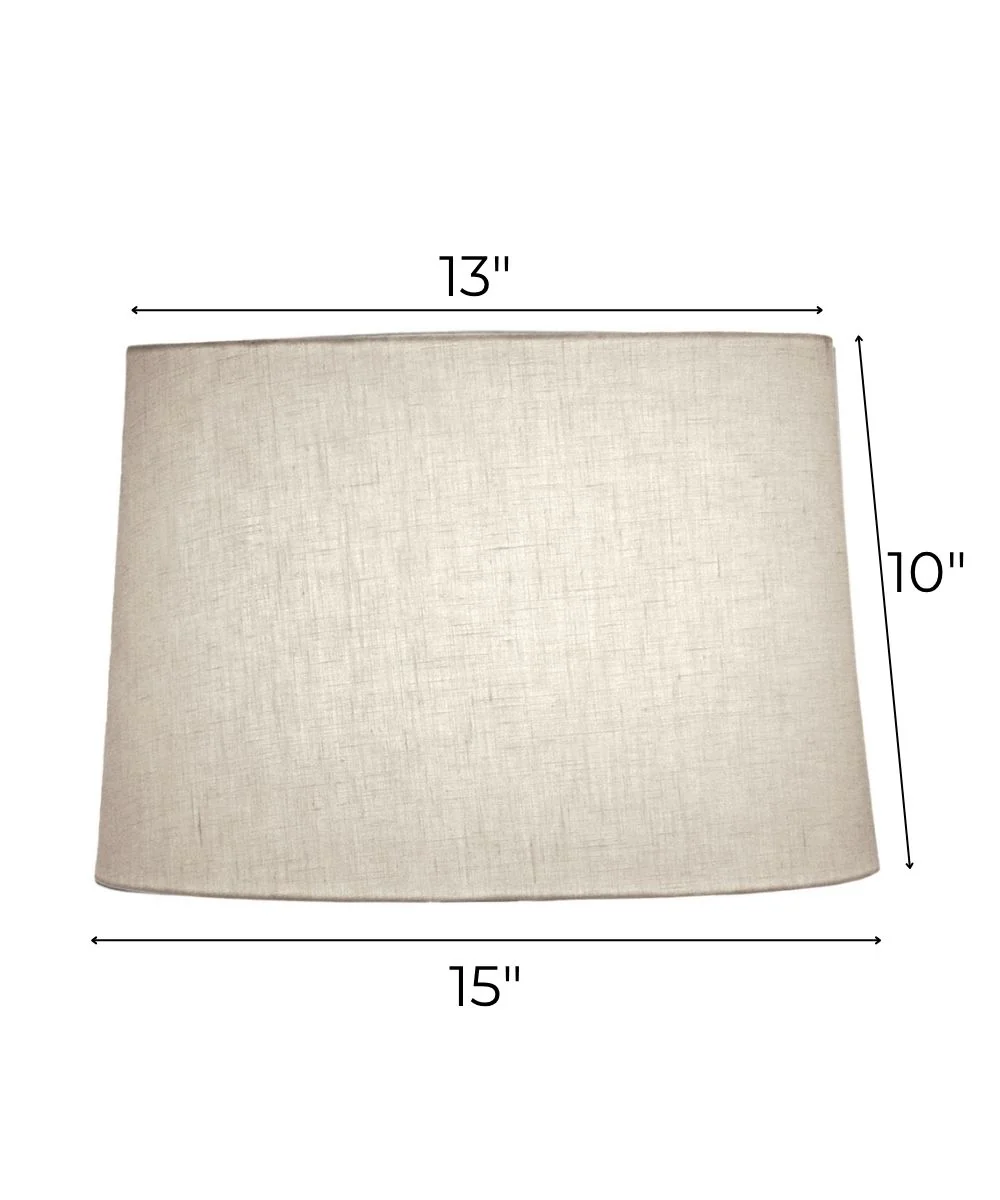 13x15x10 Cream Aberdeen Drum Hardback Lampshade - Image 3
