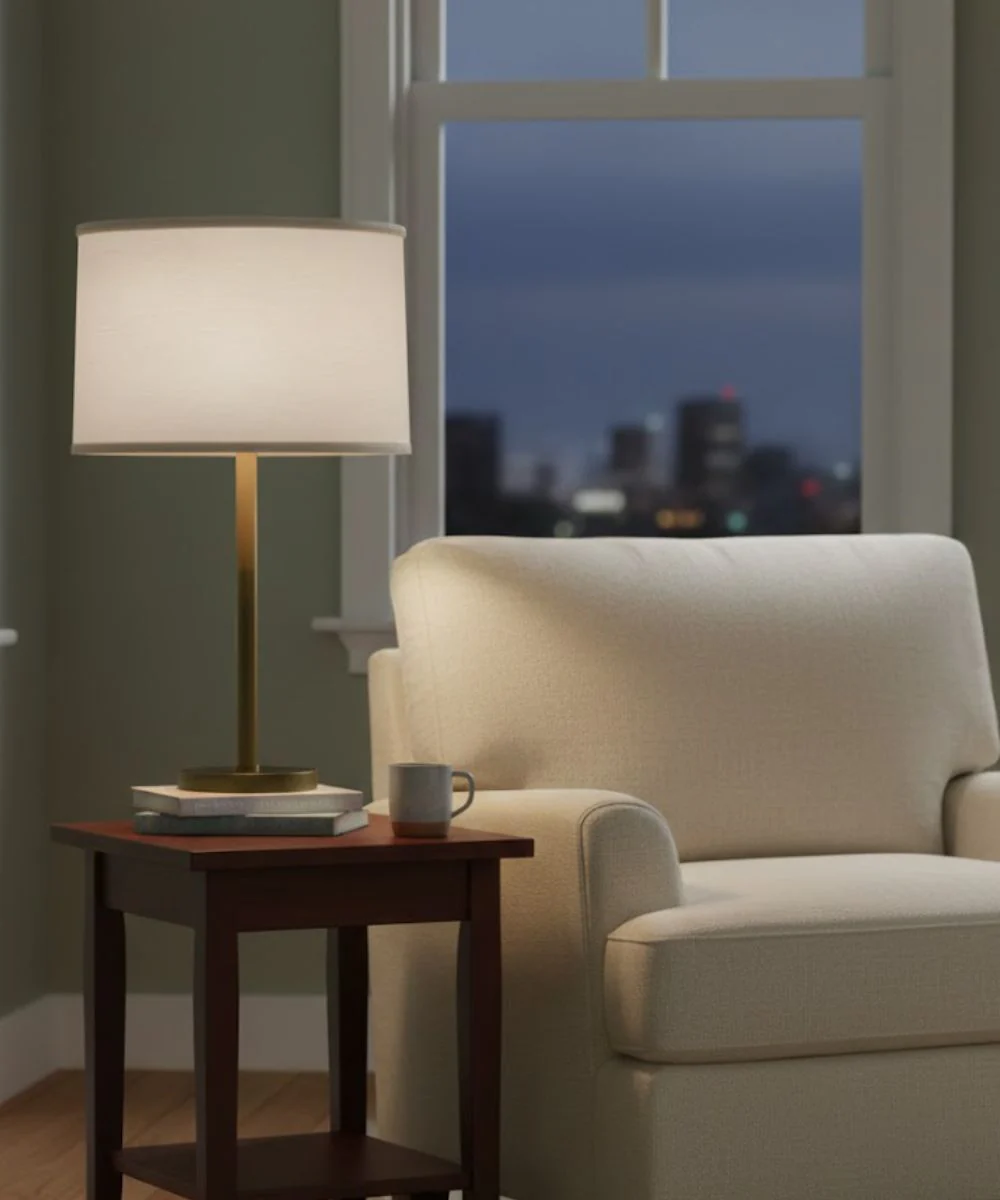 14x15x10 Ivory Shadow Drum Hardback Lampshade - Image 2