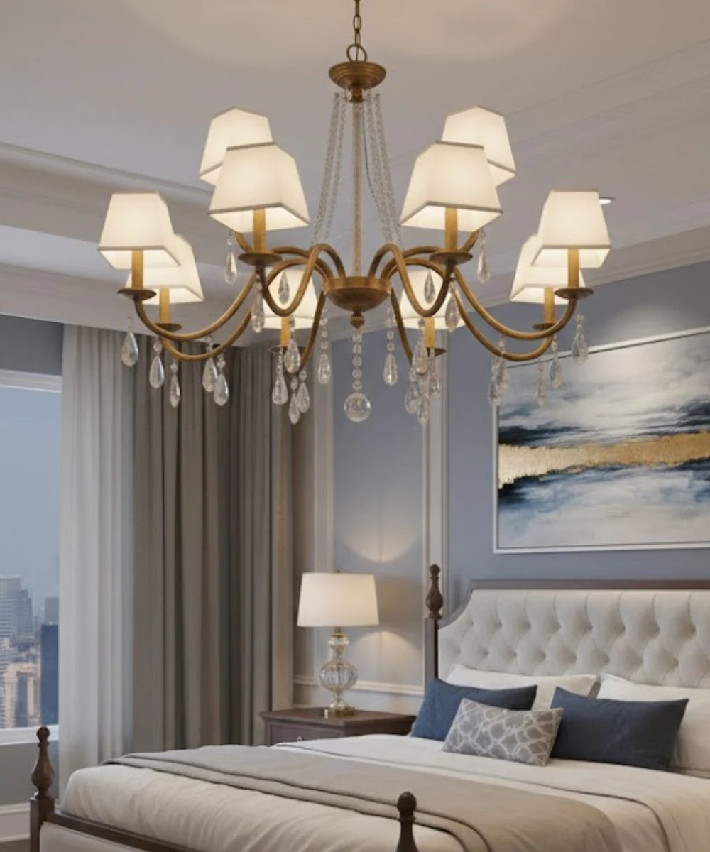 3x6x5 White Butcher Linen Empire Candelabra Hardback Lampshade - Image 2
