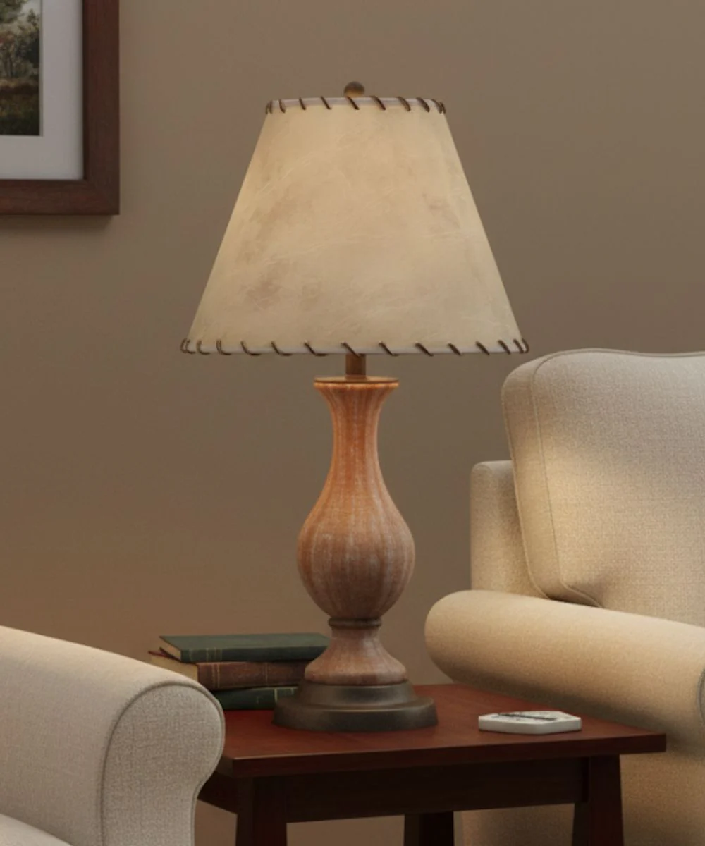 8x16x12 Calfskin Leather Empire Hardback Lampshade - Image 3