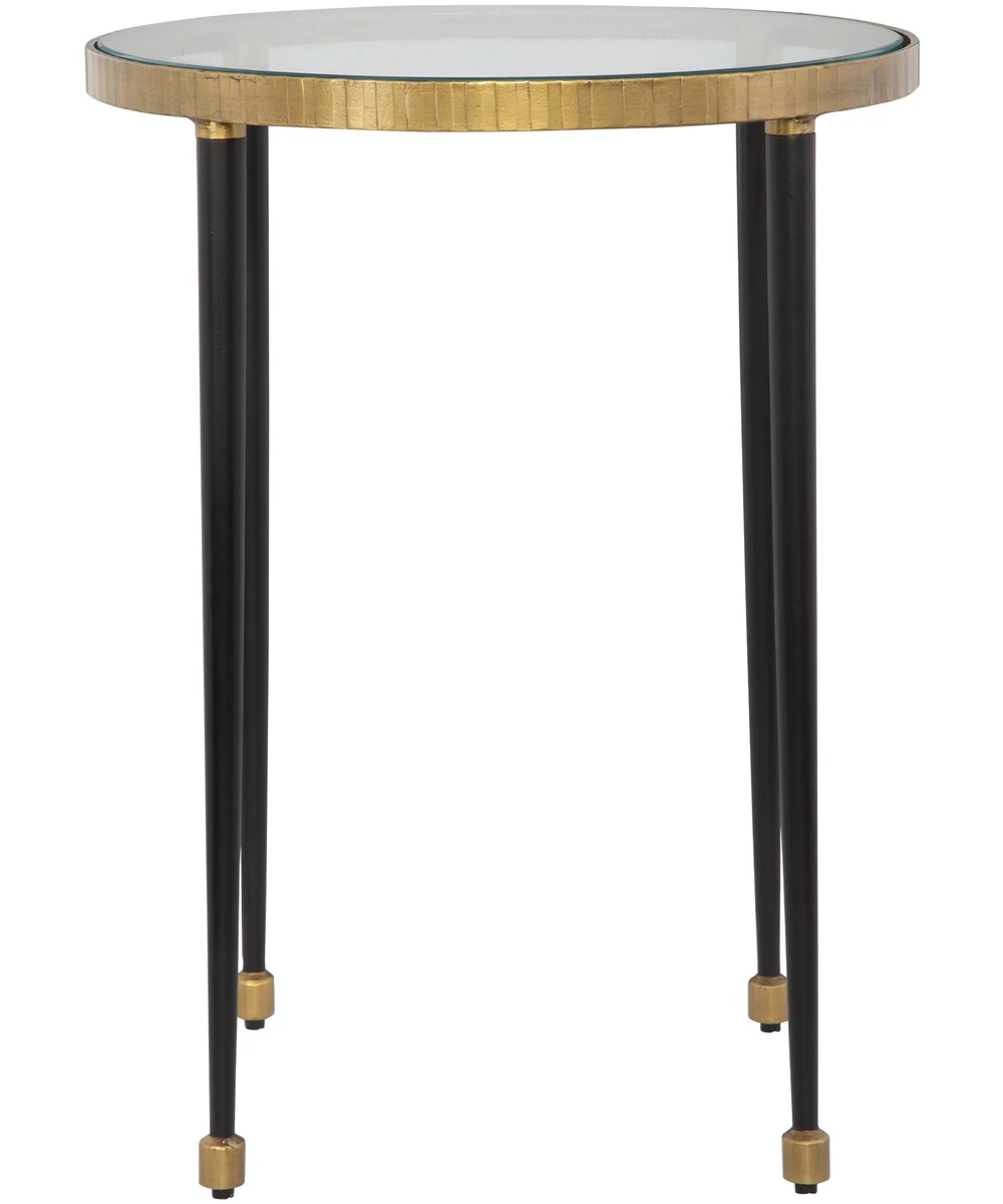 Stiletto Antique Gold Side Table