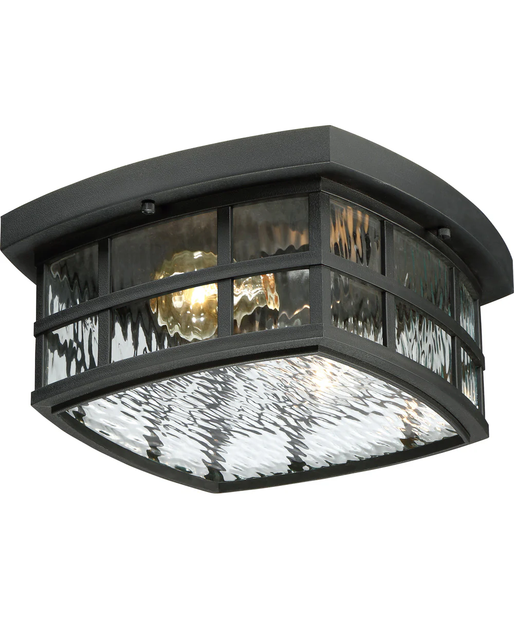 Stonington Medium 2-light Outdoor Ceiling Light Coastal Armour Mystic Black - Image 2