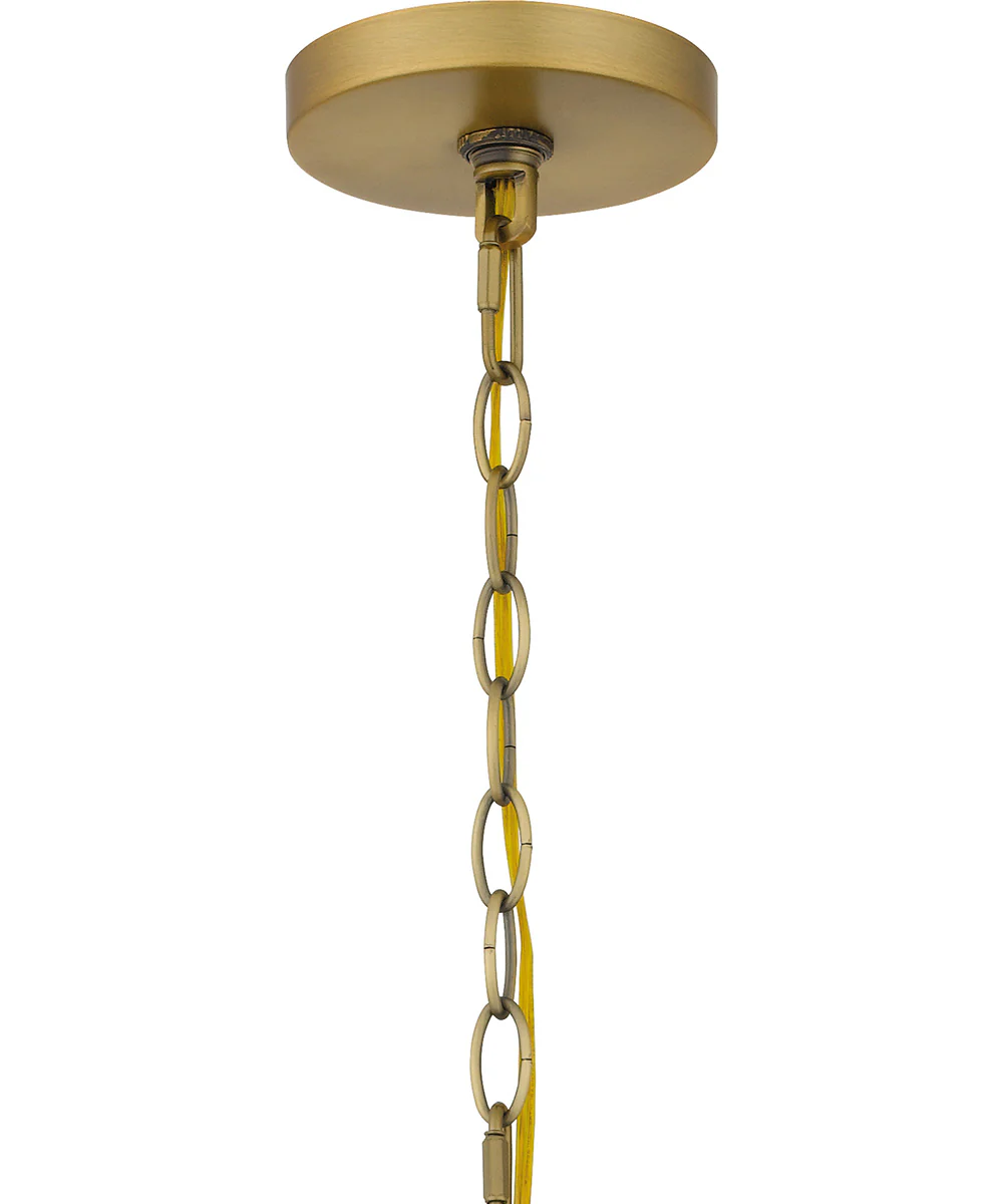 Sunday 6-light Chandelier Aged Brass - Image 6