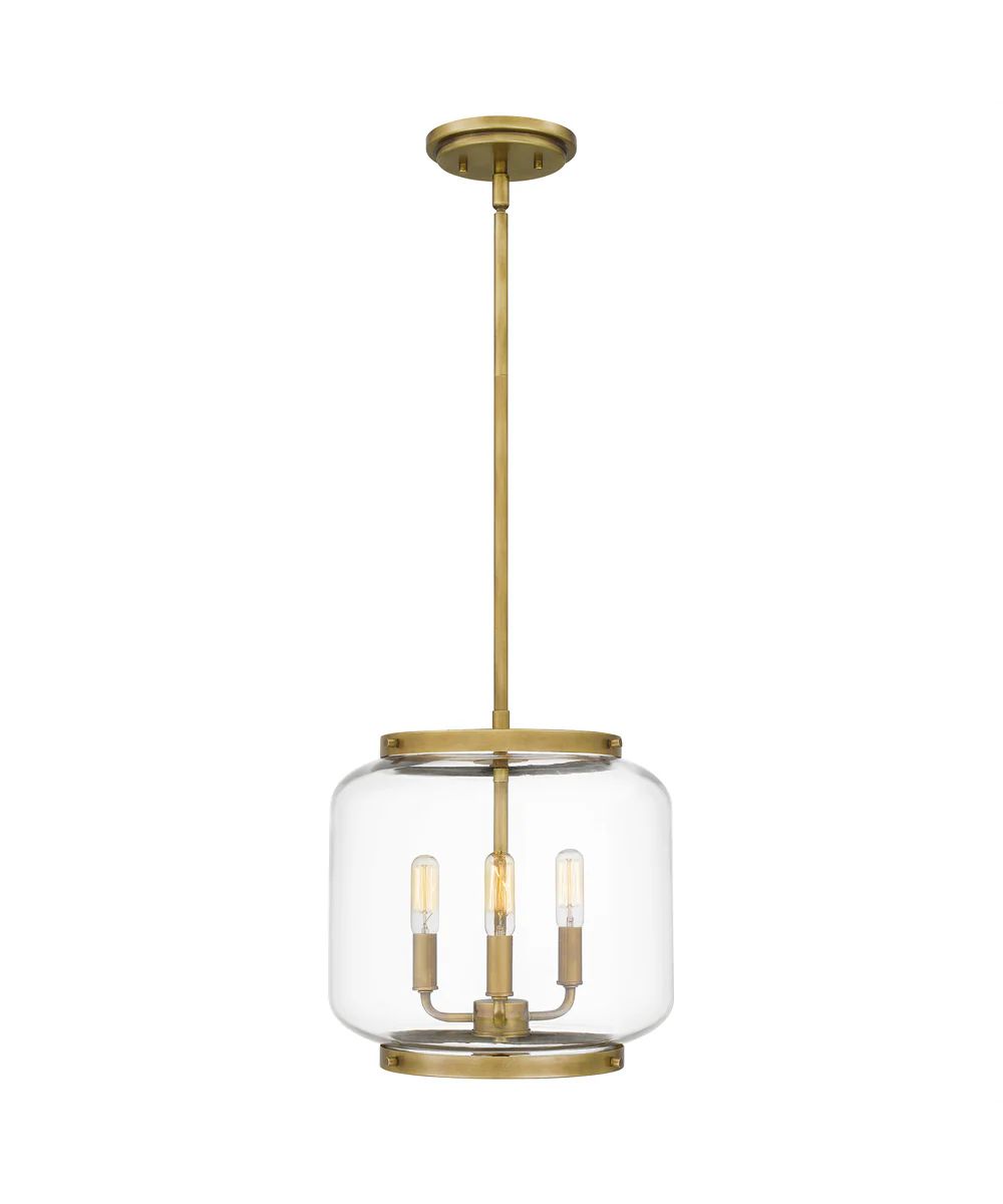 Tapley Small 3-light Mini Pendant Weathered Brass - Image 2