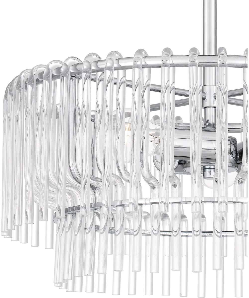 Tayshia Large 3-light Semi Flush Mount Polished Chrome - Image 5