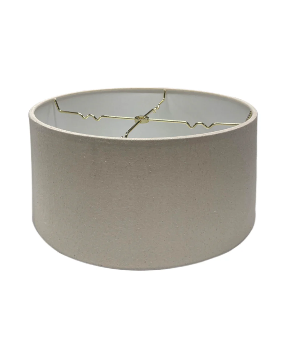 Textured Oatmeal Hardback Drum Lampshade 14"x14"x7"