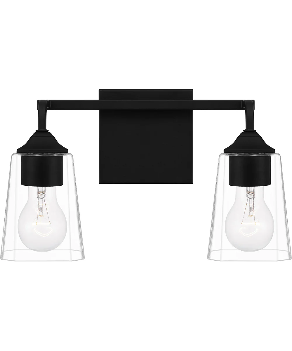 Thoresby Medium 2-light Bath Light Matte Black - Image 2