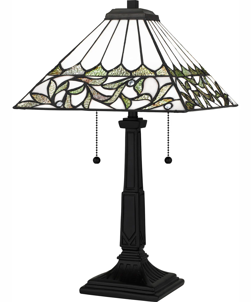Tiffany Small 2-light Table Lamp Matte Black - Image 2