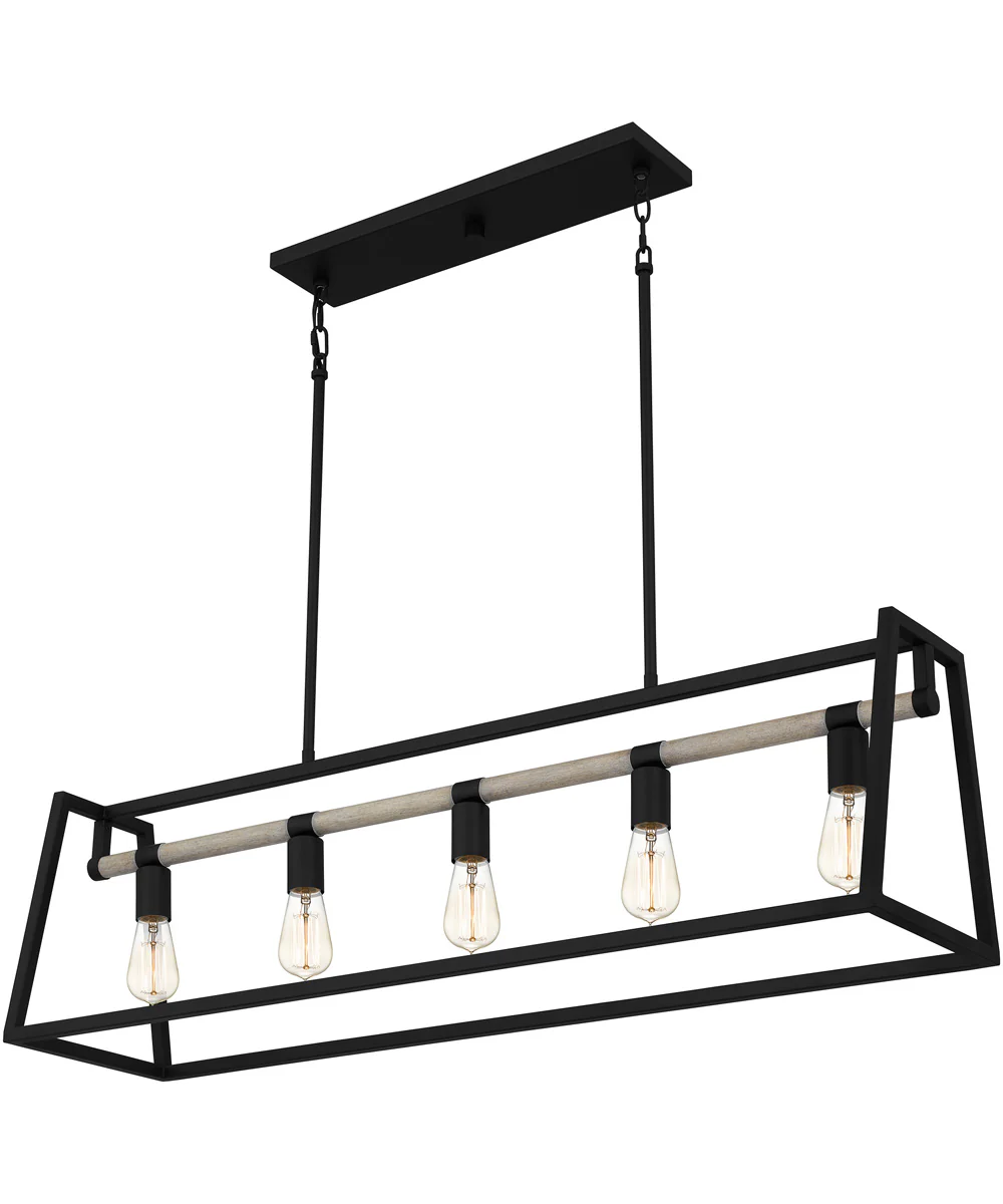 Tippet 5-light Island Light Matte Black - Image 5