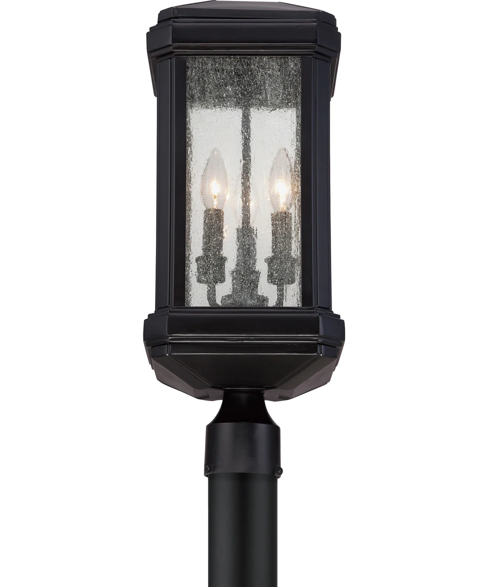 Trumbull Large 3-light Outdoor Post Light Mystic Black - Image 6