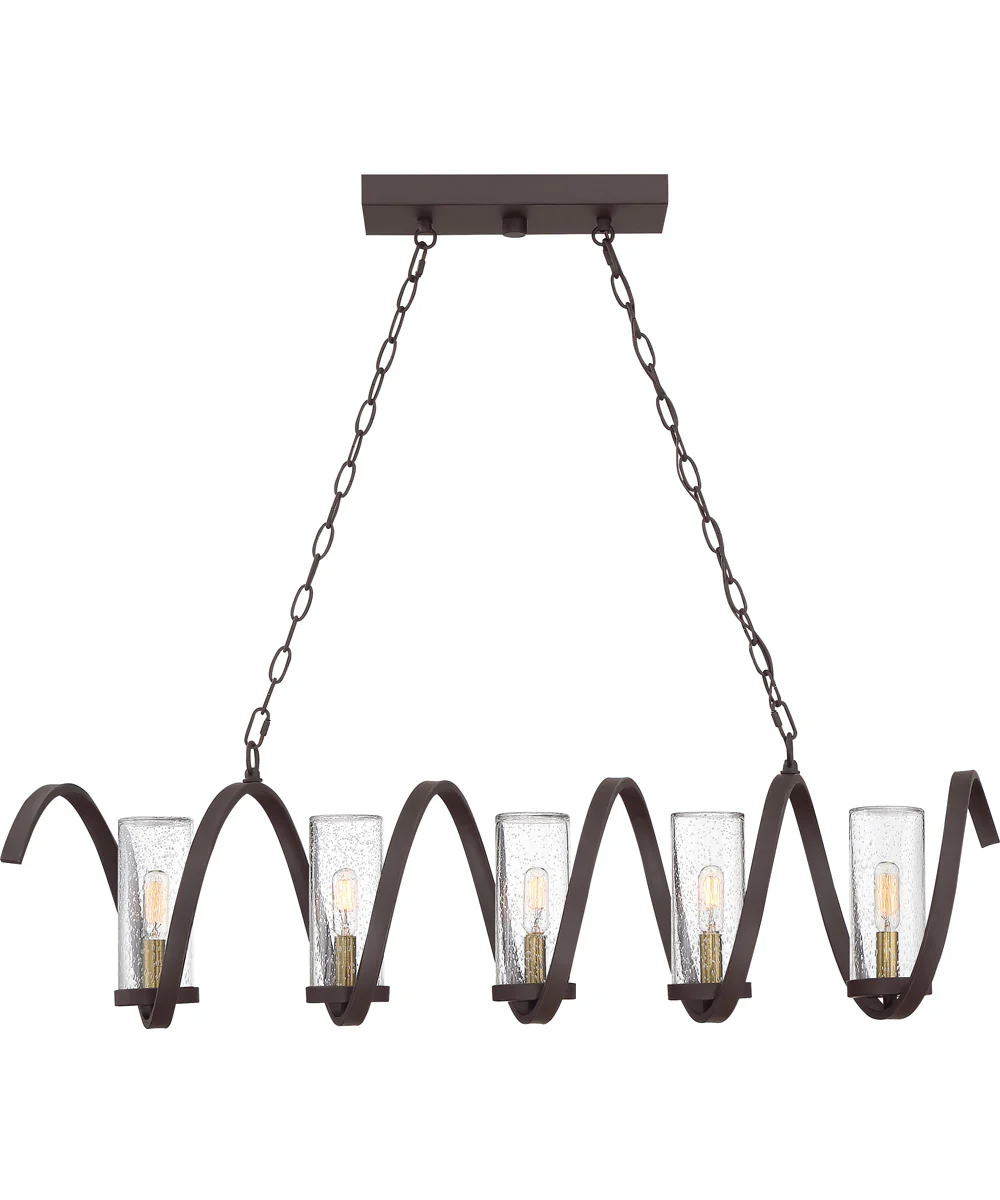 Tumult 5-light Island Light Western Bronze - Image 4