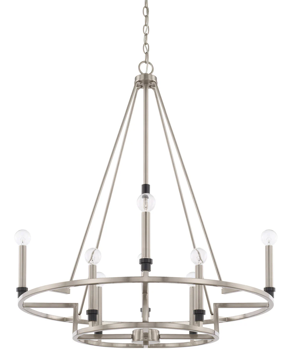 Tux 8-Light Chandelier In Black Tie
