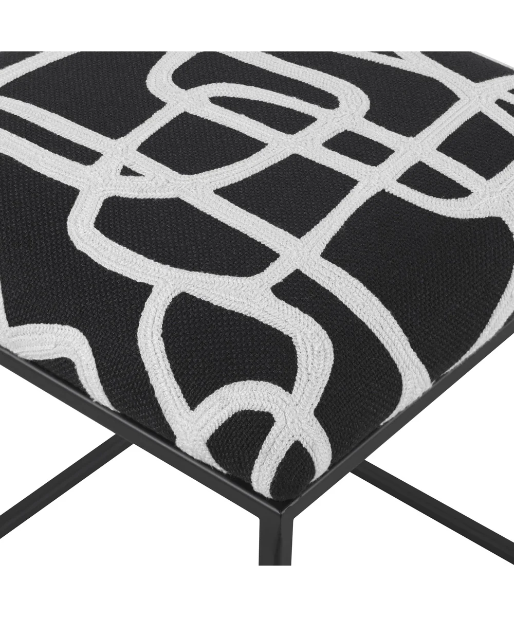 Twists And Turns Fabric Accent Stool - Image 4