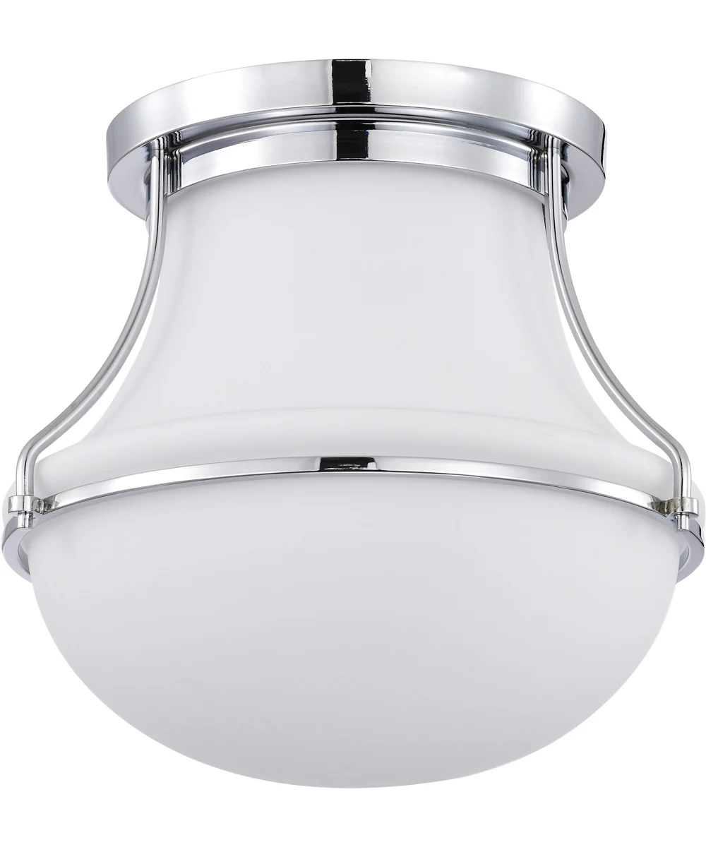 Valdora 1-Light Close-to-Ceiling Polished Nickel