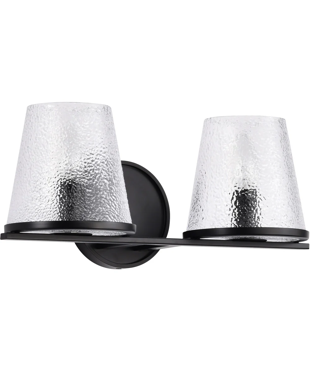Valentine 2-Light Vanity & Wall Black