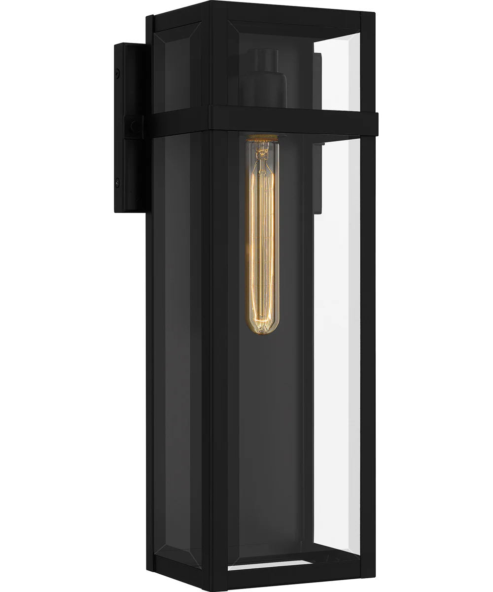 Vanessa Large 1-light Outdoor Wall Light Coastal Armour Aluminum Matte Black