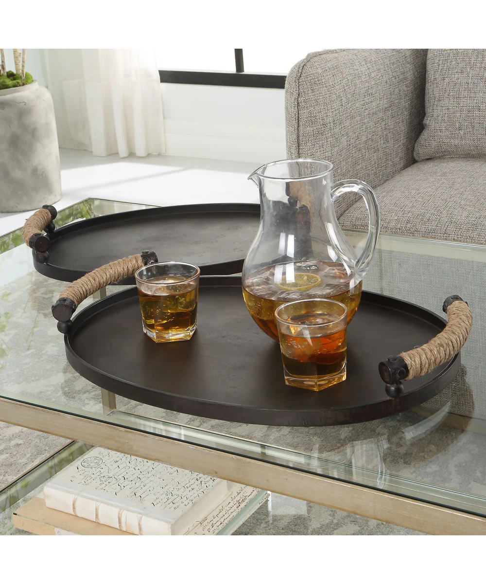 Viggo Bronze Trays, Set of 2 - Image 3
