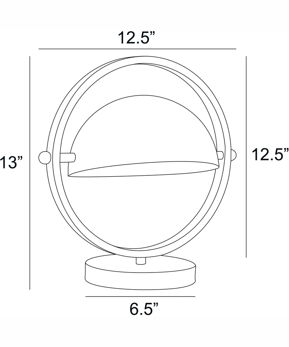 Wanda 1-Light Table Lamp Black/Ab - Image 4