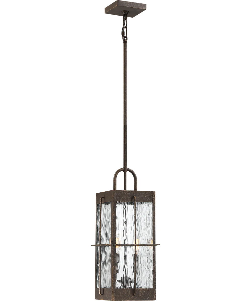Ward Large 2-light Outdoor Pendant Light Gilded Bronze - Image 2