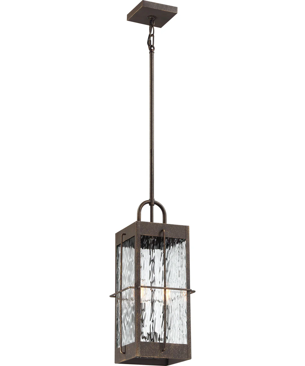 Ward Large 2-light Outdoor Pendant Light Gilded Bronze - Image 5