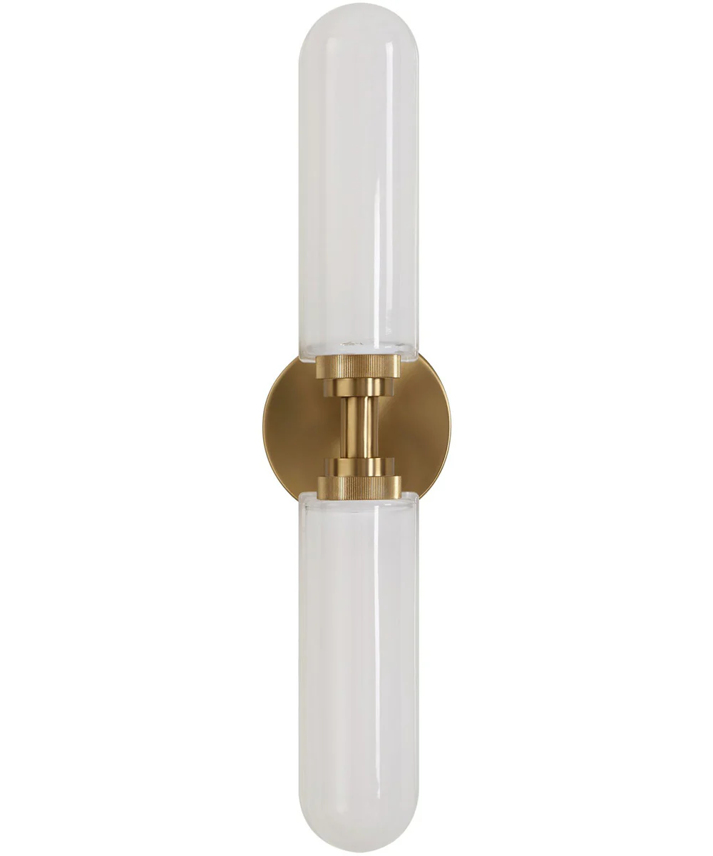Wellsville 2 Lt Brass Sconce - Image 3