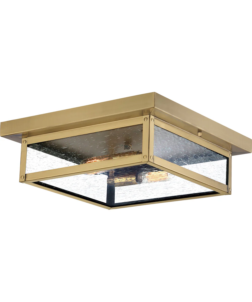 Westover 2-light Flush Mount Antique Brass - Image 2
