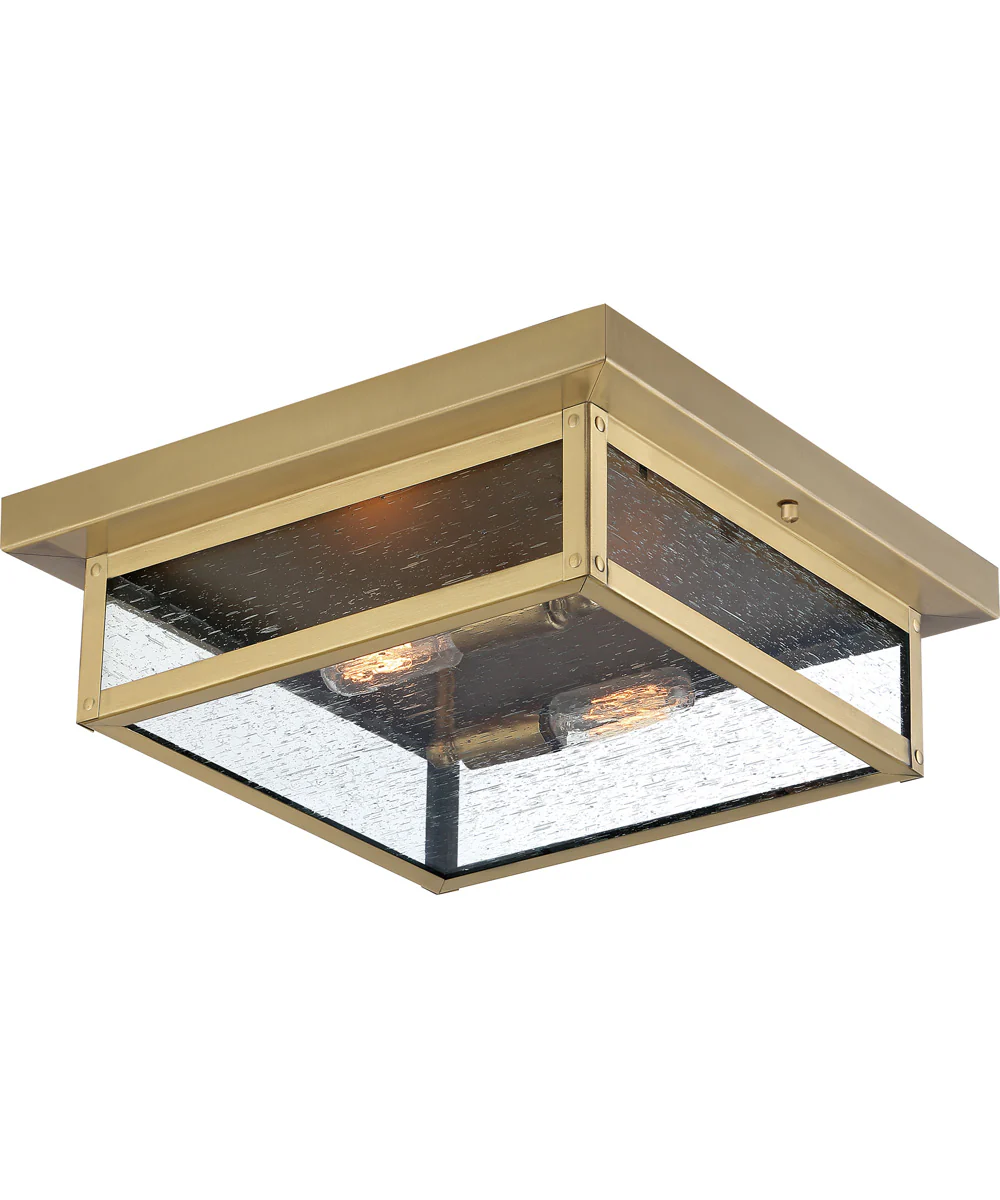 Westover Medium 2-light Outdoor Ceiling Light Antique Brass - Image 4