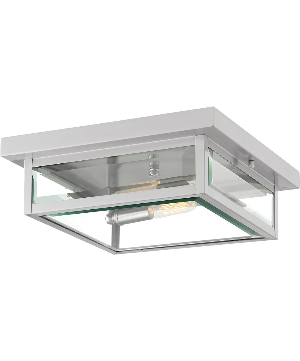 Westover Medium 2-light Outdoor Ceiling Light Stainless Steel