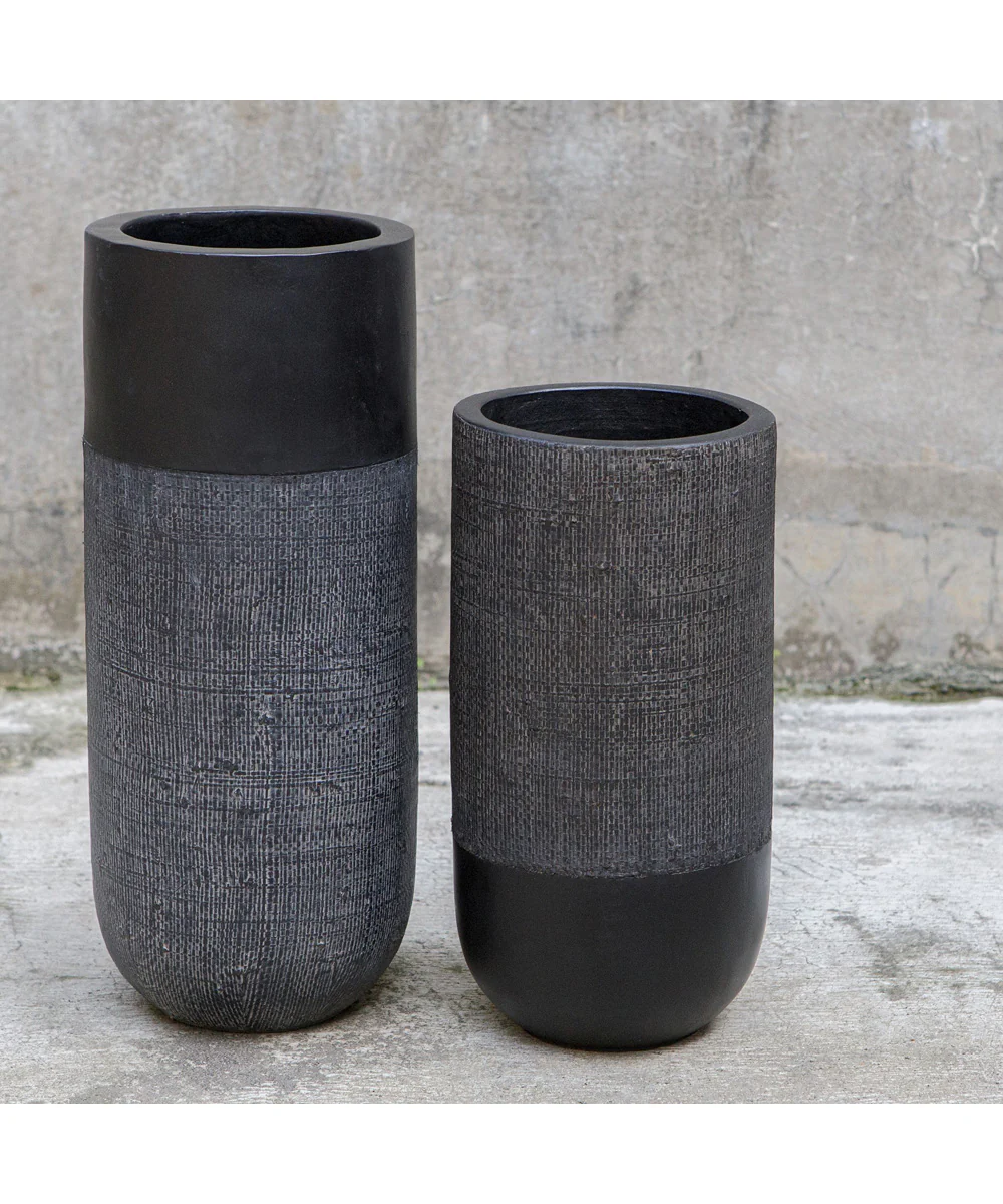 Woven Shadow Vases, Set of 2 - Image 2
