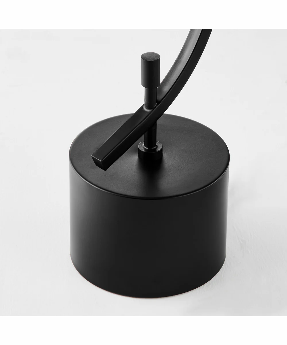 Xandra 1-Light Table Lamp Black/Off White Fabric Shade - Image 2